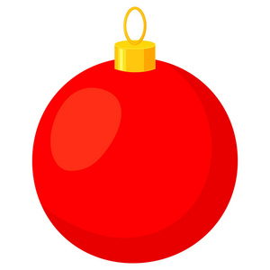 彩色卡通红色圣诞球.圣诞树装饰.