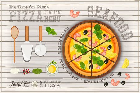 披萨素食海报图片