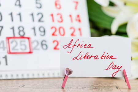 解放日5月25日非洲解放日日历上照片