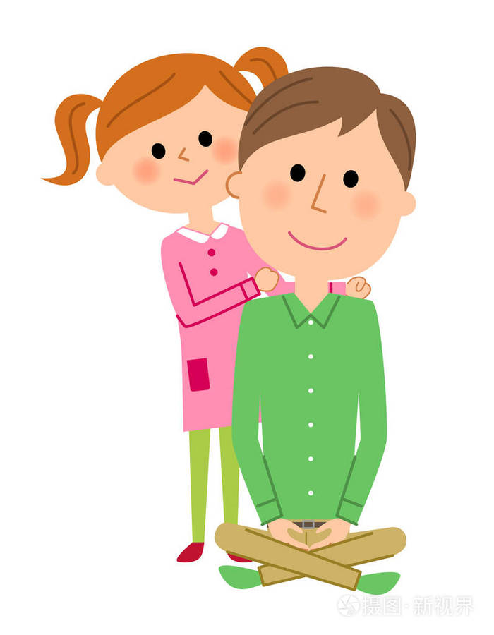 父级和子级,肩部按摩