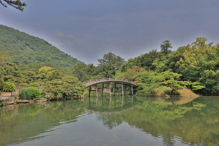 日本四国海盆高松 Ritsurin 公园禅园