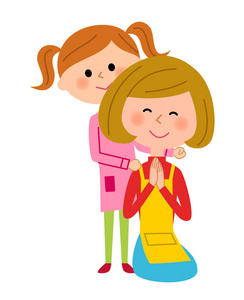 孝道父级和子级,肩部按摩照片