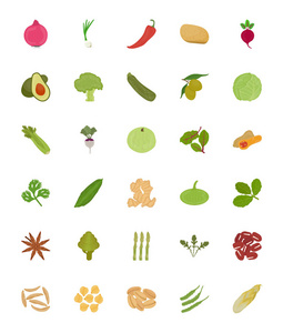蔬菜平面图标包图片