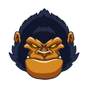 生气的猿大猩猩的脸