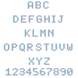 矢量字母表与立体声效果图片