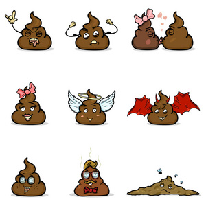 字符可爱的小鹿字符嗅探花矢量插图白色背景卡通独角兽彩虹呕吐大便