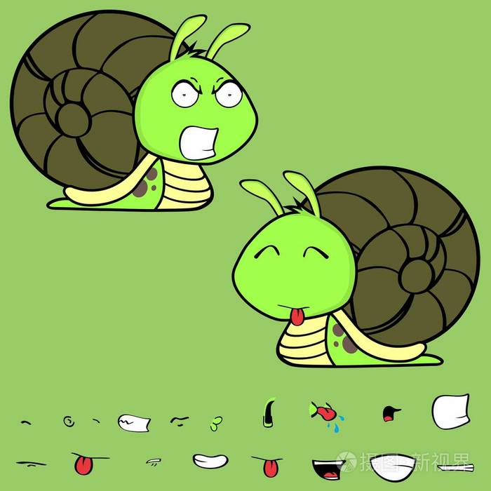 愤怒的小蜗牛卡通表情集