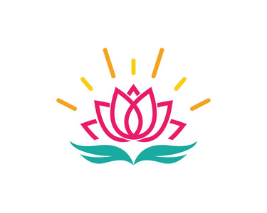 矢量莲花设计徽标模板图标照片