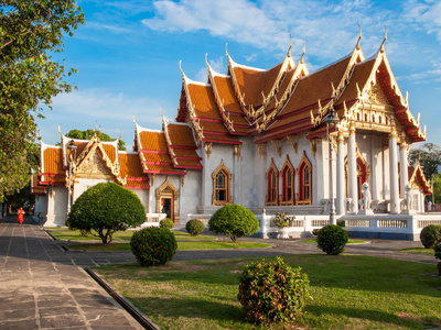大理石寺，在泰国曼谷的 Wat Benchamabopit Dusitvanaram