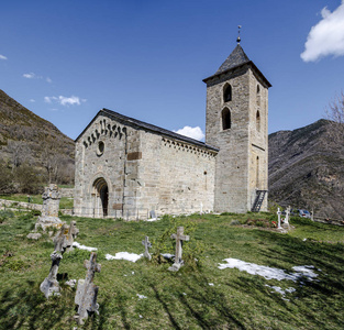 罗马教会的圣塔玛丽亚德拉亚松森科尔加泰罗尼亚西班牙