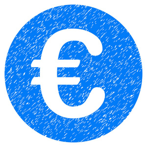 欧元硬币 Grunge 图标