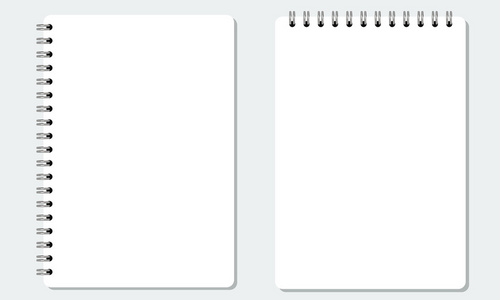 空白写实螺旋记事本笔记本,纯平颜色. 我是照片