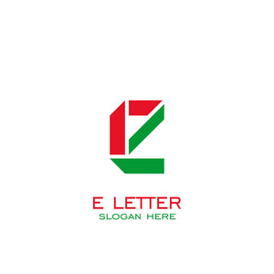 E 字母徽标设计, 简单徽标矢量
