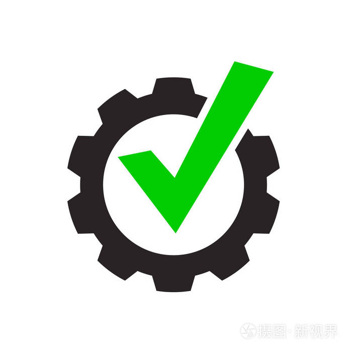 刻度线齿轮 eps 矢量符号.抽象的技术矢量图标点检