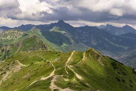 美丽的山峰风光。Tatra 山脉