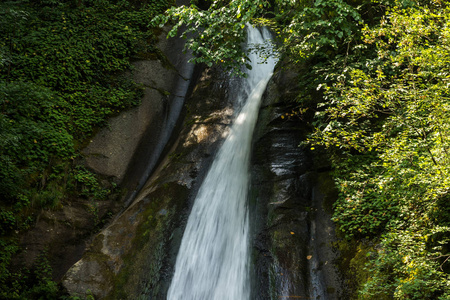 马其顿共和国诺 Selo Belasica 山 Smolare 瀑布梯级景观