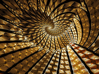 抽象的螺旋隧道数字生成的图像
