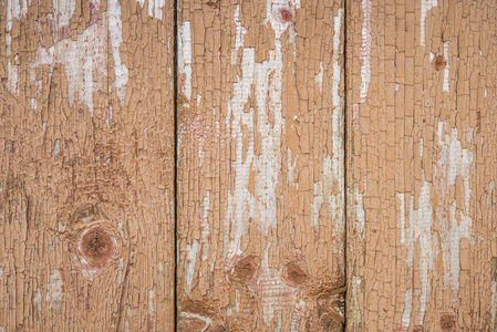 旧褪色的油漆木材的质地