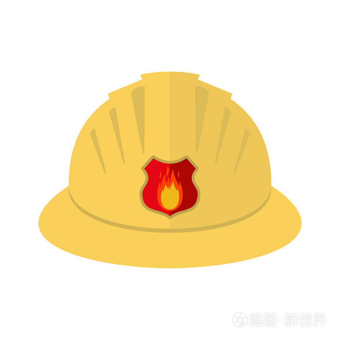 插画 消防员的头盔.在白色背景上隔离的矢量插图.eps