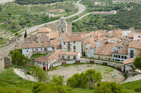 Morella 村庄在西班牙