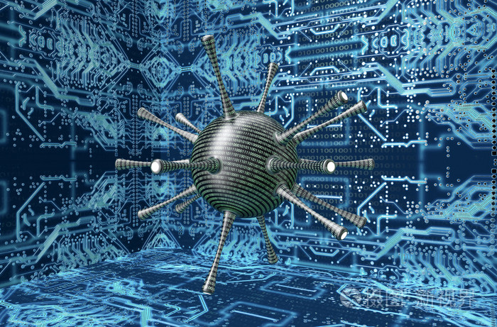 在电子环境中数字安全概念计算机病毒