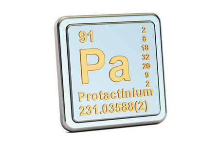 镤或 protoactinium，Pa 化学元素符号。3d 撕裂