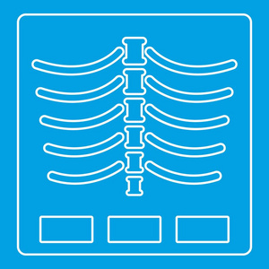 X 射线照片图标，大纲样式