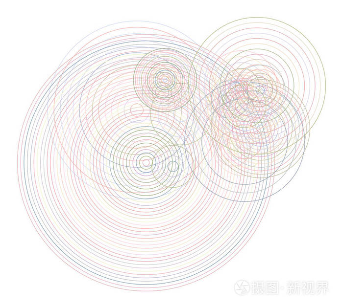 圆形,气泡,球体或椭圆形的形状 抽象几何背景图案.矢量插图图形