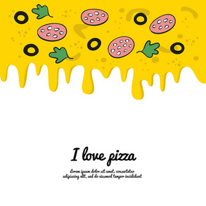 滴水多彩披萨背景图片