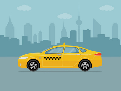 城市出租车图片-城市出租车素材-城市出租车插画-摄图新视界