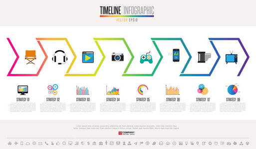 时间线图表设计模板