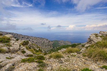 美丽的景色的塞拉利昂 de Tramuntana，马略卡岛，西班牙