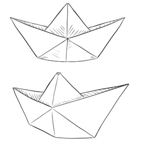 给纸船涂鸦图片