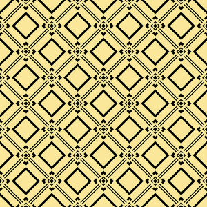 抽象艺术装饰金色无缝的几何图案背景。设计模板