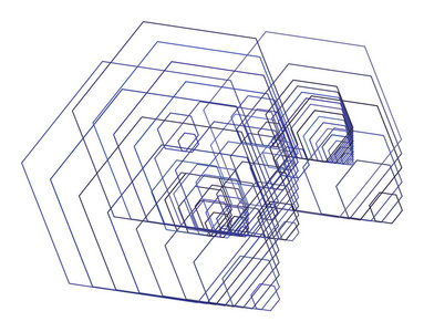 几何概念背景六边形图案设计。矢量插图图形