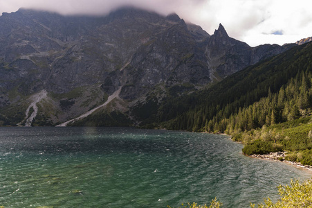 山下湖的美丽景观。高塔特拉山区。波兰