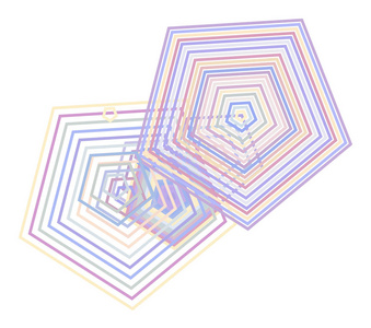 抽象的几何背景与形状的五边形模式。矢量插图图形
