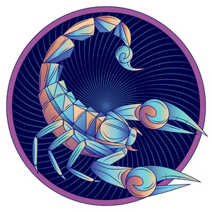 东亚钳蝎子天蝎座星座星座, 星座蓝色, 矢量照片