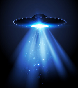 个 蓝色的外星飞船 相似素材图片