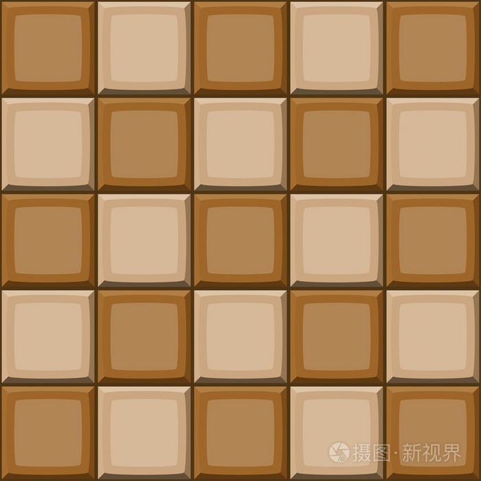 卡通手淹没米色和棕色的无缝瓷砖纹理.矢量图