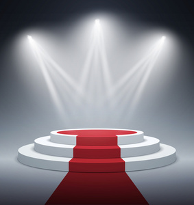 被阐明的阶段登上领奖台照片