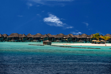 马尔代夫白砂乐园度假村海滩视图