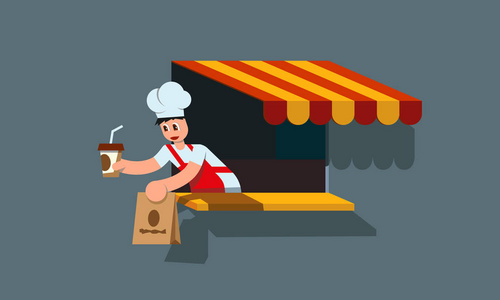 小吃店面图片