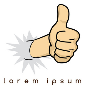 超可爱标志大拇指手势标志照片