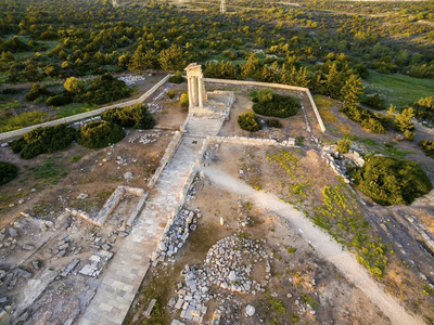 Kourion 古剧院的鸟瞰图