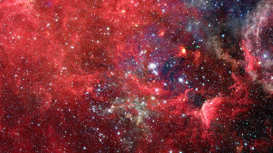 黑暗星云和太空中的星星。由 Nasa 提供的这幅图像的元素