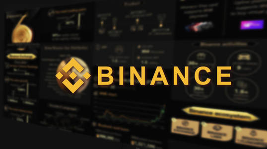 Binance是一个金融交易市场。加密货币背景概念。Cryptocurrency食宿Binance硬币