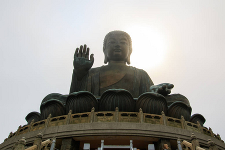 香港大屿山宝林寺天坛佛照片