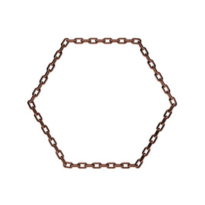 在窗体的 hexagon.3d 渲染图的铜链