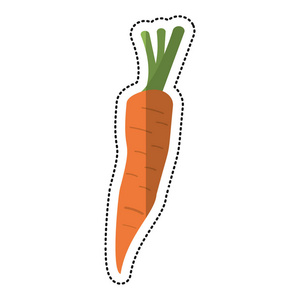 卡通胡萝卜蔬菜营养图标